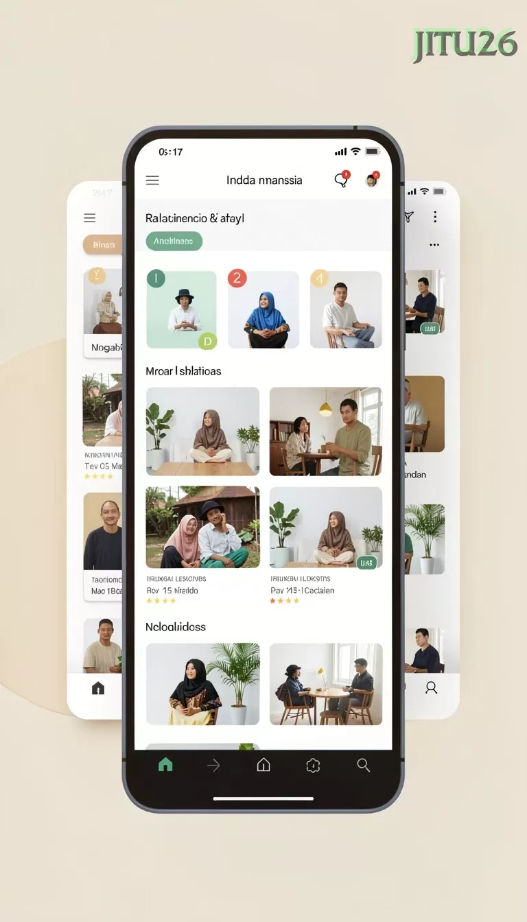 Cuplikan layar T6 — menu navigasi