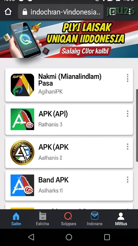 Cuplikan layar DAA666 — halaman utama
