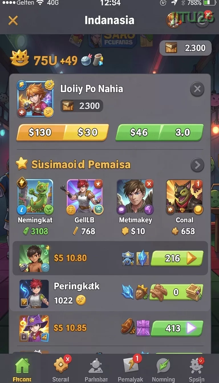 Cuplikan layar JITUTOTO — pengaturan akun