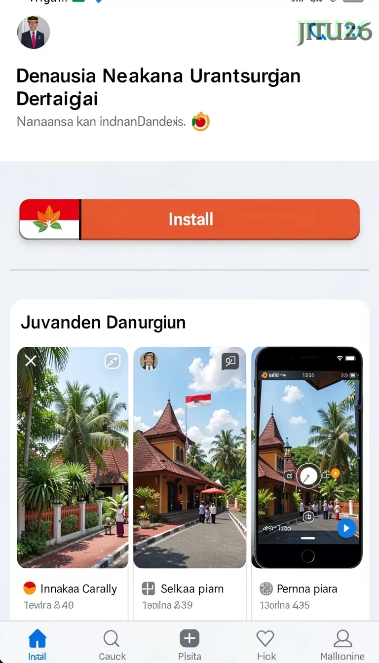 Cuplikan layar V21 — menu navigasi