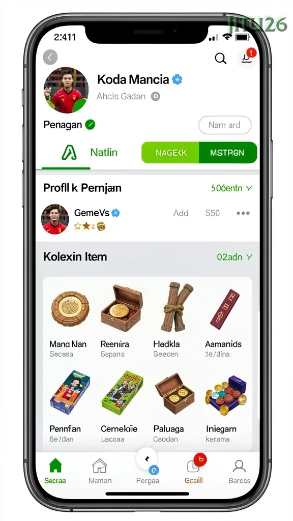 Cuplikan layar DAA666 — menu navigasi